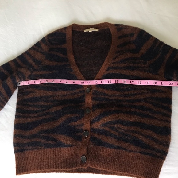 SÉZANE Angelina Jumper Brown / Navy Size S - Picture 4 of 12